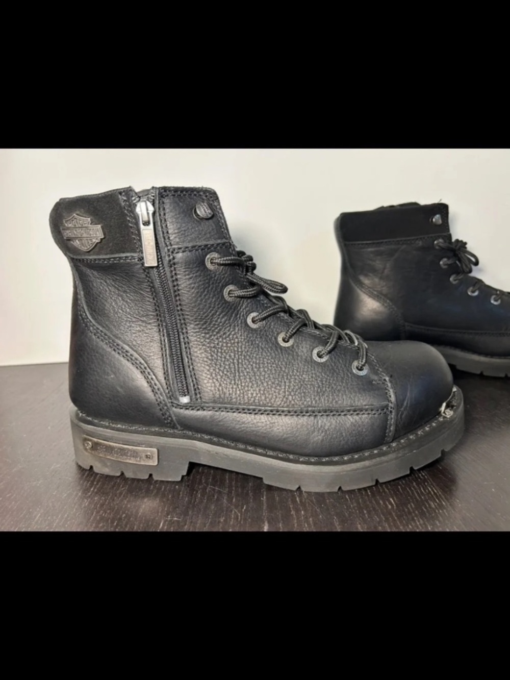 Harley Davidson Chipman Leather Motorcycle Riding Boots Black Mens 11